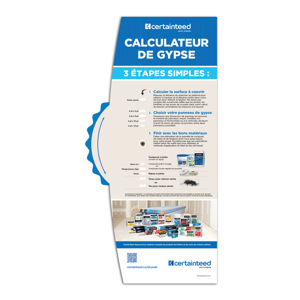 CertainTeed Calculateur de Gypse