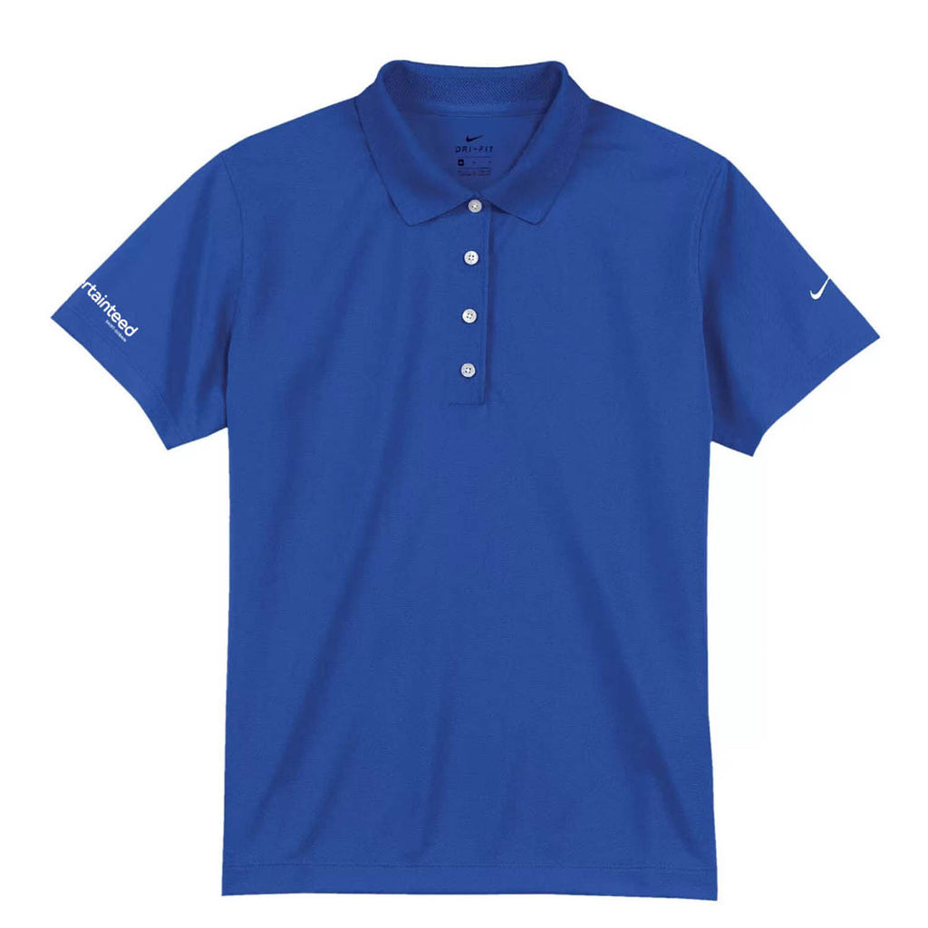 Ladies' Blue Nike Dri-Fit Polo