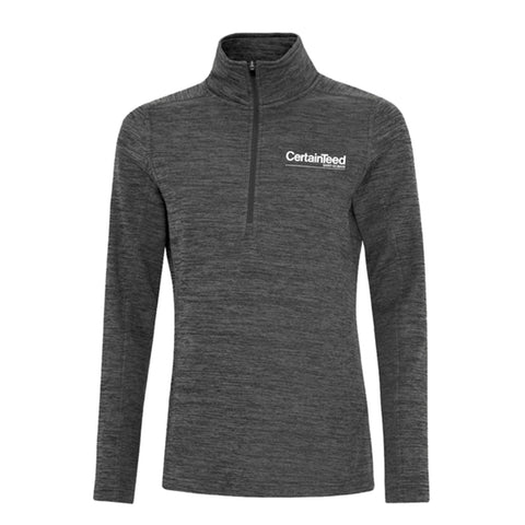 Ladies Heather Fleece 1/2 Zip Sweatshirt
