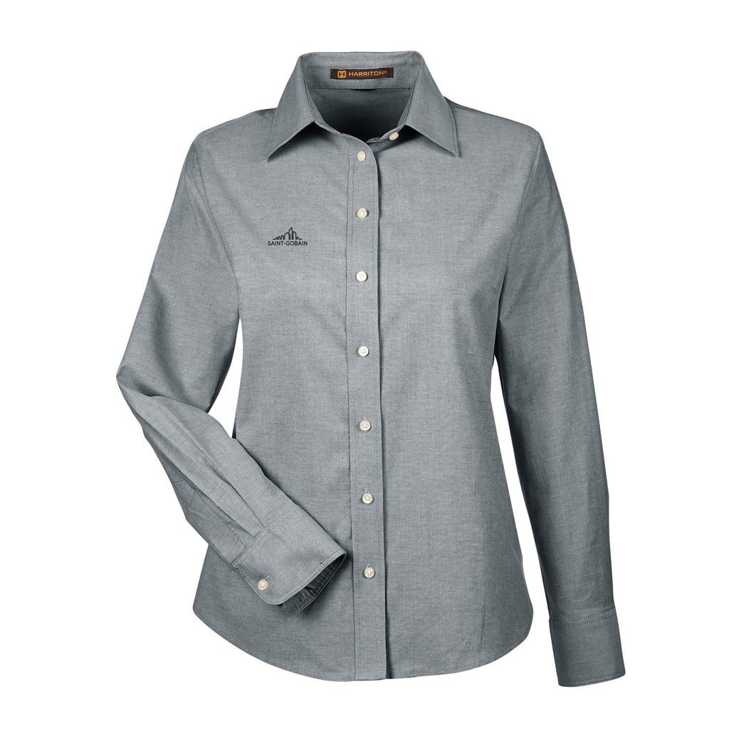 Ladies' Long-Sleeve Oxford with Stain-Release