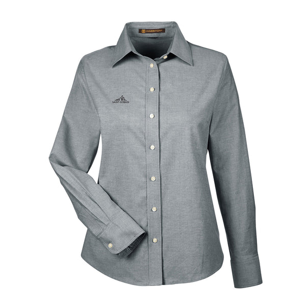 Ladies' Long-Sleeve Oxford with Stain-Release