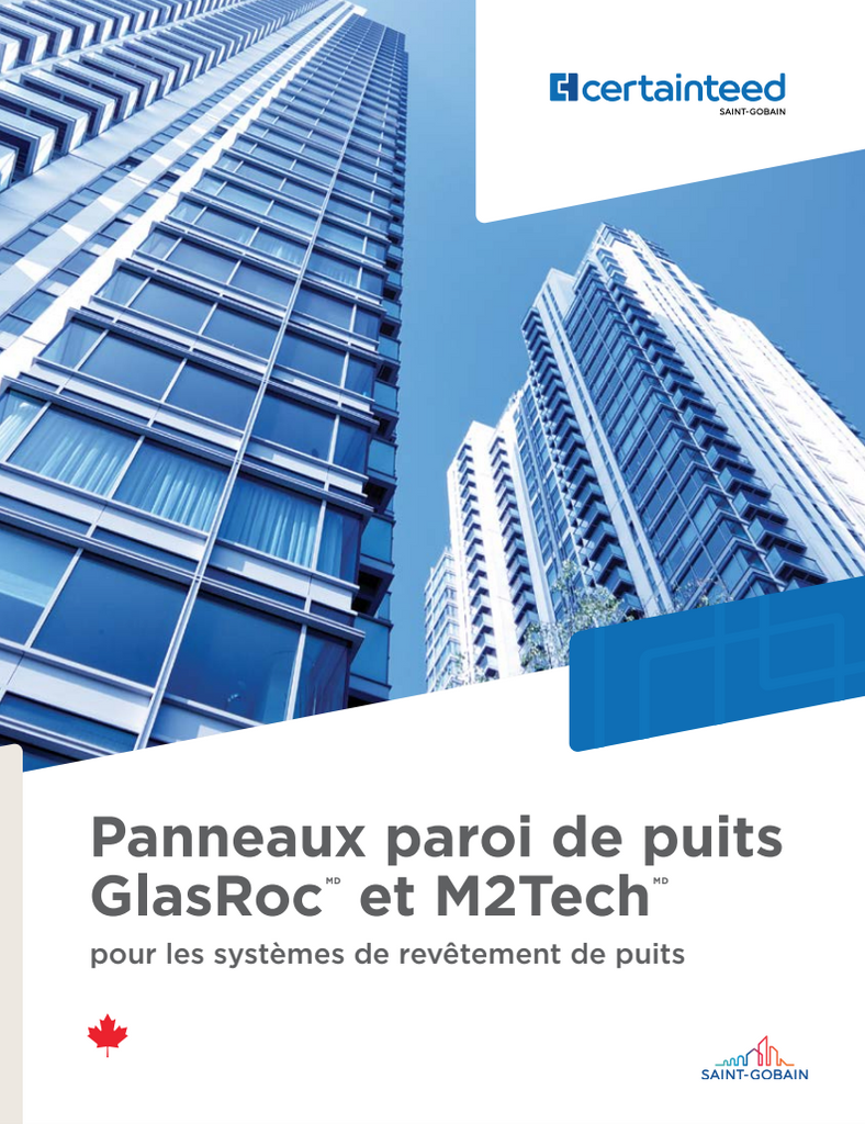 French GlasRoc® Shaftliner and M2Tech® Shaftliner for Shaftwalls