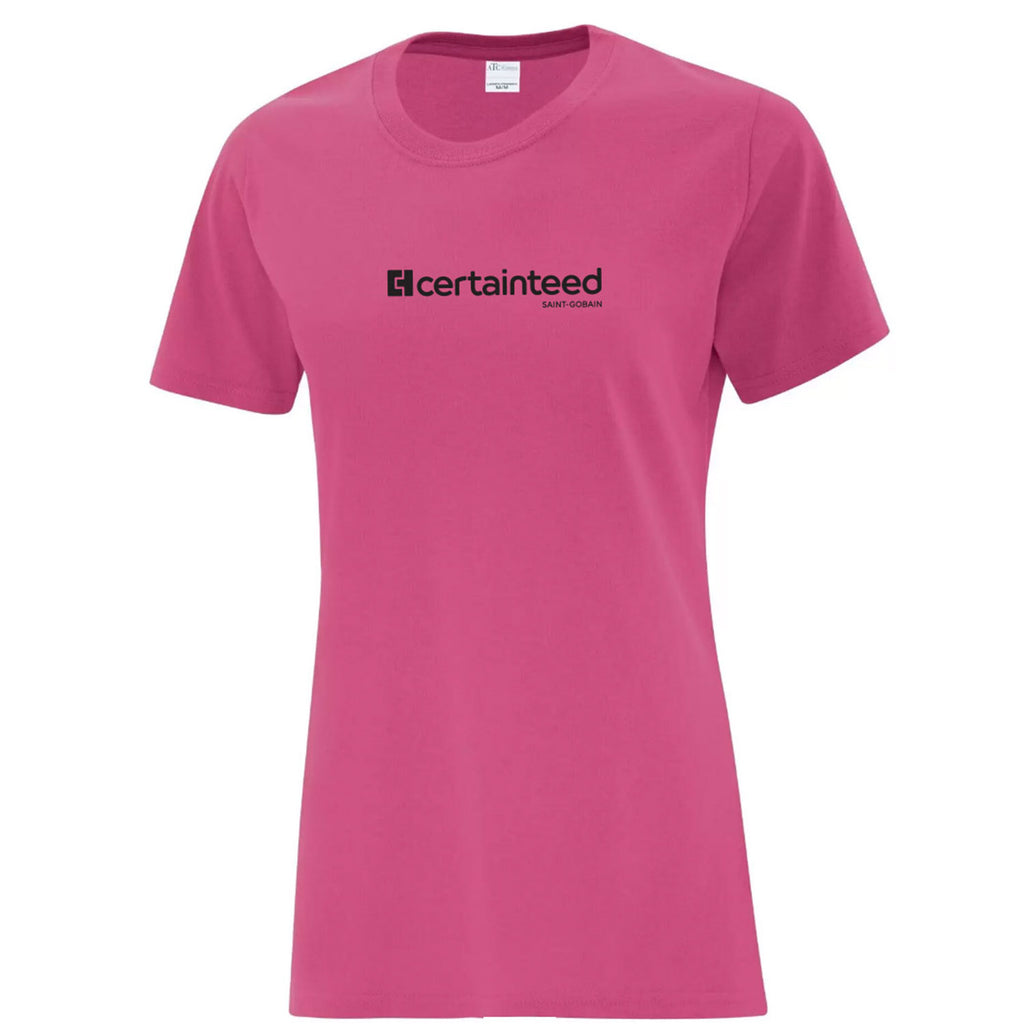 Ladies' Pink CertainTeed T-Shirt